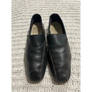 Henry Beguelin for Barneys Loafers Women' 8.5 EU 39 Italy Leather Handmade Black